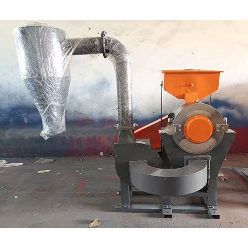 Double Stage Cyclone Pulverizer Machine - Mild Steel, Different Size, Black | 10 Horsepower Electric Powered, Industrial Usage
