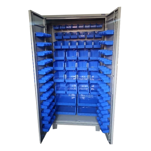 Ss Bin Storage Cupboard - Color: Blue And Gray