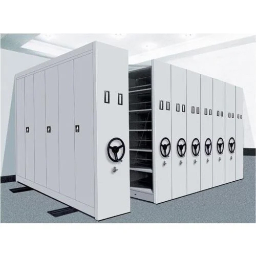 4 Feet Mobile Storage Compactor - Color: White