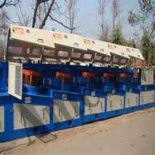 Straight Line Wire Drawing Machine - 610 mm Block Diameter, Semi-Automatic Operation with VFN System, 20 m/sec Torque, 220 Volt Voltage, Pressure Regulating Valves and Gauges