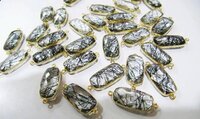 Natural Black Rutilated Quartz Briolette Baguette