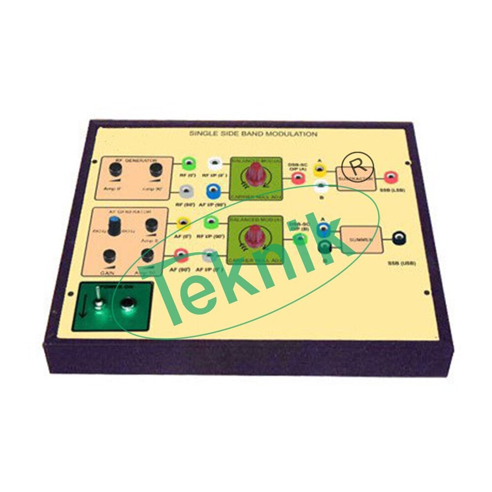 Single Side Band Modulation & Demodulation - Self Contained Unit With Ic Based Power Supply, Short Circuit Protection & Led Indication