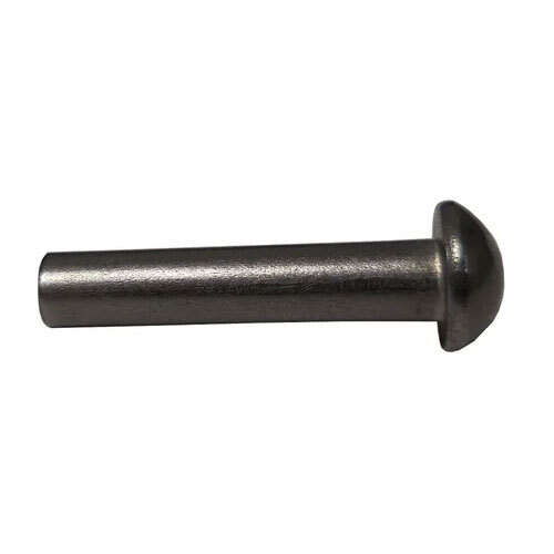 Round Head Rivet - Aluminum 12mm X 4mm, Silver Polished Finish, Rust-proof, Curved Head Design