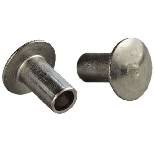 Round Head Rivet - Aluminum 12mm X 4mm, Silver Polished Finish, Rust-proof, Curved Head Design