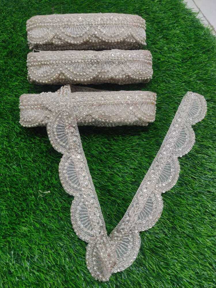 EMBROIDERY MOTI LACE