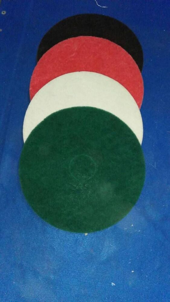 17" Floor Scrubbing Pad Normal - Scrub Material, 17" Size, Red, Green, White, Black Colors | Moderate Scrubbing Power For Routine Cleaning