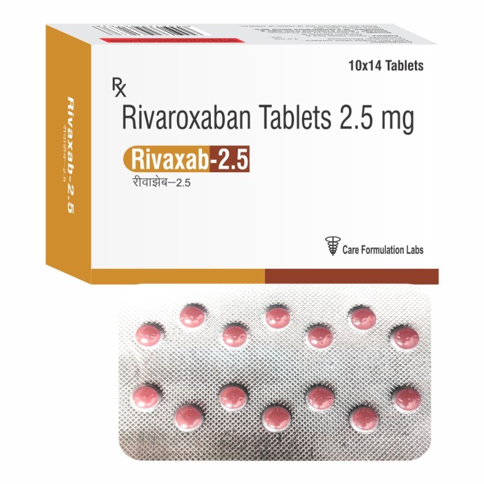 Rivaroxaban Micronized 2.5mg.
