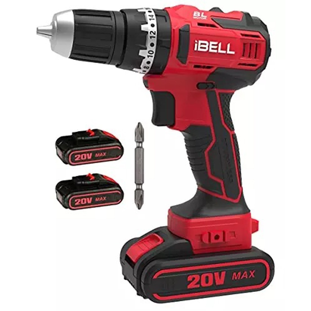 iBELL 20 VDC 1500mAh Red Brushless Impact Driver Drill, IBL BM18-60