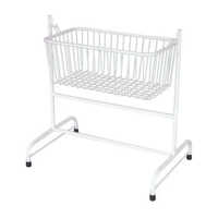 Hospital Baby Cradle - Mild Steel, Customized Size | Durable, Powder Coated in Peaceful White