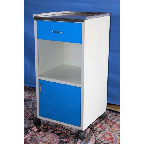 Wardcare Bedside Locker - Color: White And Blue