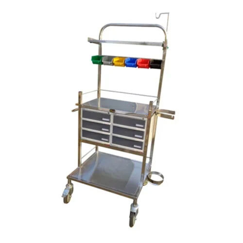 Ms Crash Cart Trolley - Color: White