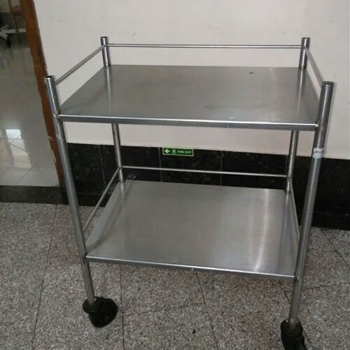 Hospital Instrument Trolley - Color: Silver