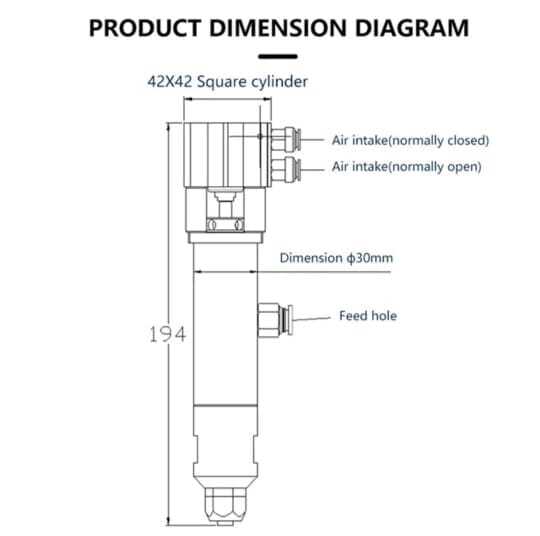 High Flow Suck Back Type Dispensing Valve - Color: Silver