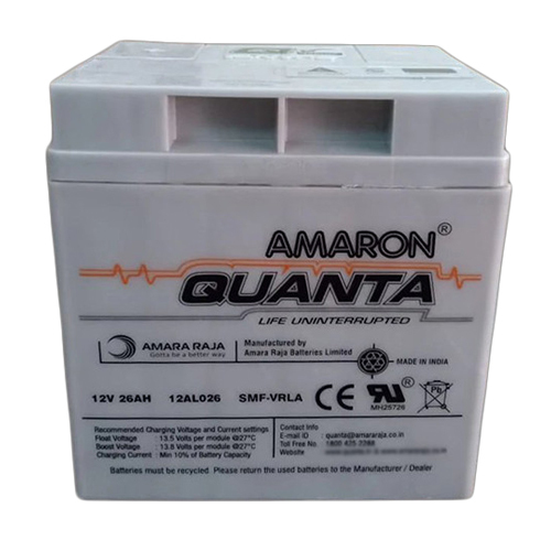 26Ah 12 Volt Smf Battery - Sealed Type: Standard