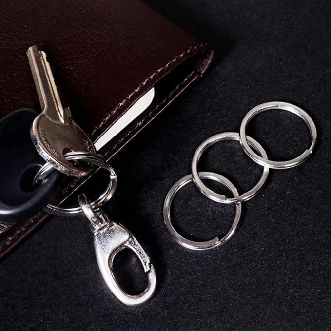Flat Keychain Ring - Material: Stainless Steel
