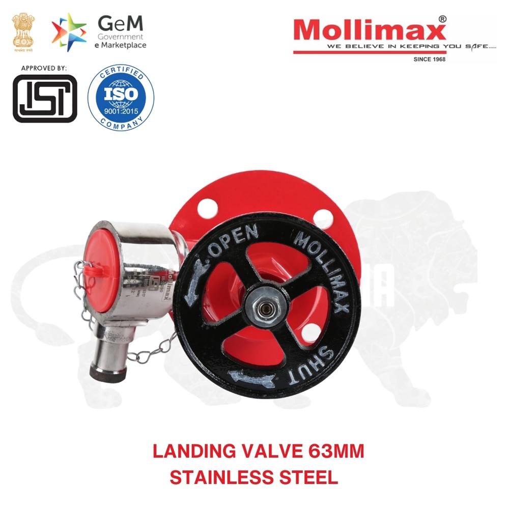 Single Headed Hydrant Valve - Stainless Steel, 75/80mm Inlet, Red Color | High Pressure Resistance, Leak-proof Design, Easy Operation, Isi Marked