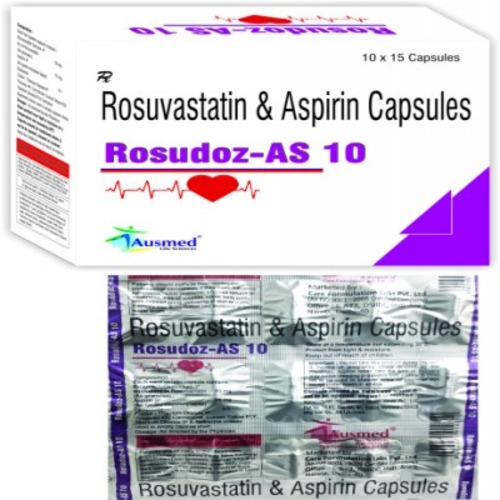 Rosuvastatin Calcium IP   10 mg (As Granules) Aspirin IP 75 mg (As gastro-resistant tablet)