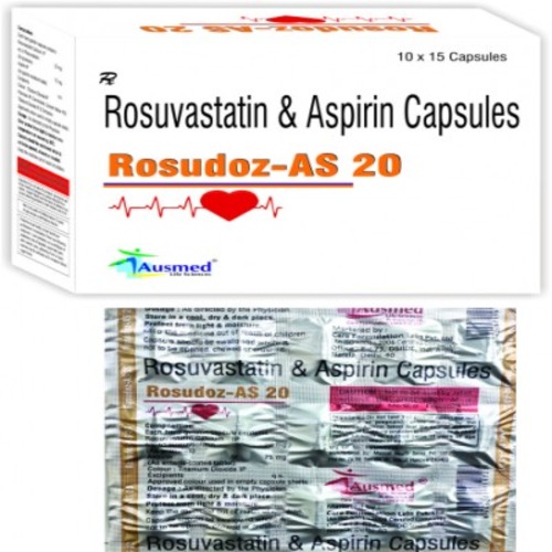Rosuvastation Calcium IP  20 mg (As Granules) Aspirin IP 75 mg (As enteric coated tablet)