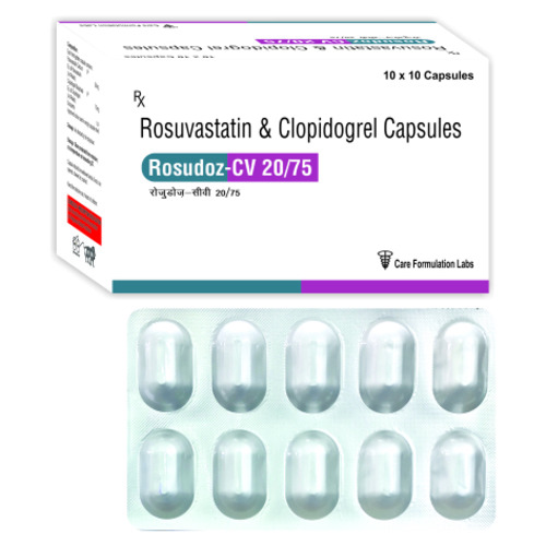 Rosuvastatin Calcium IP Eq.to Rosuvastatin 20 mg (As pellets) Clopidogrel Bisulphate IP  mg (As pellets)