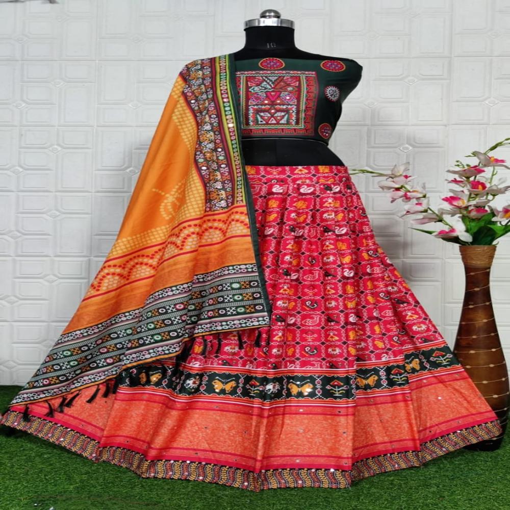 Digital Print Muslin Cotton Lehenga Choli