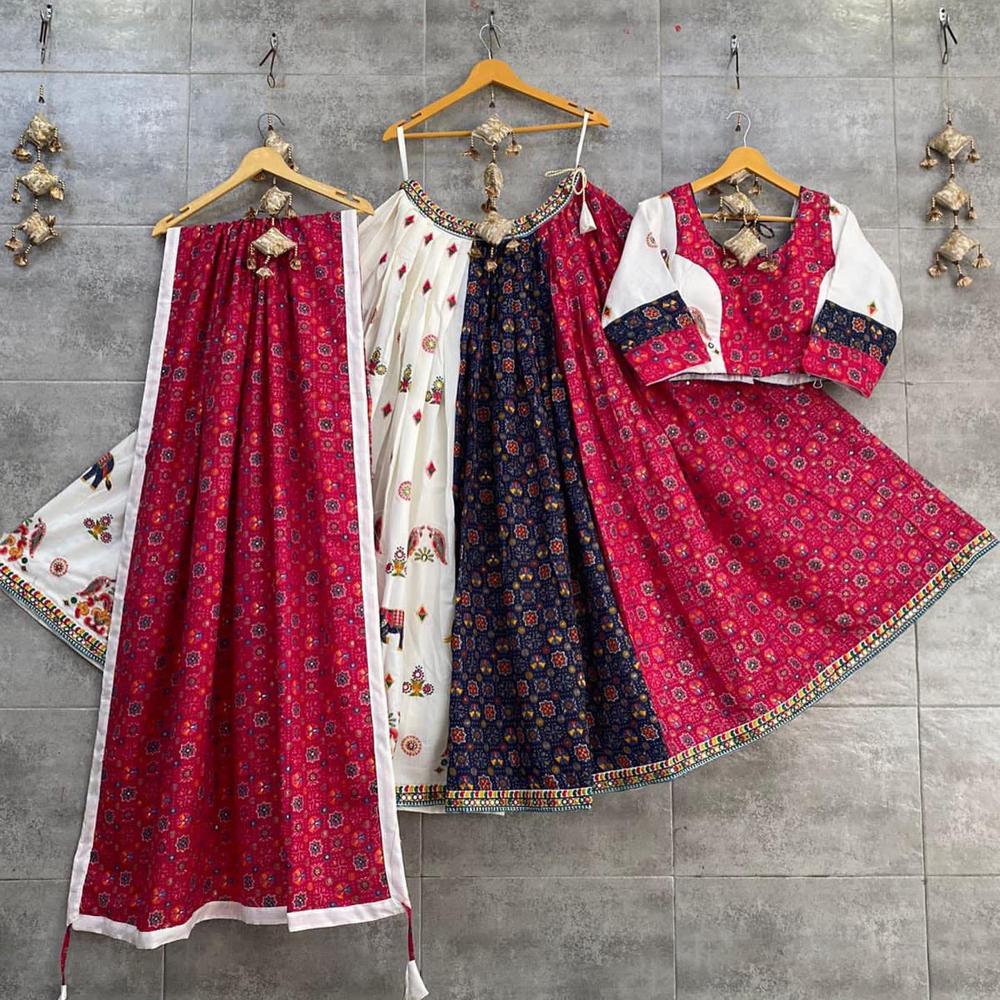 Digital Print Muslin Cotton Lehenga Choli