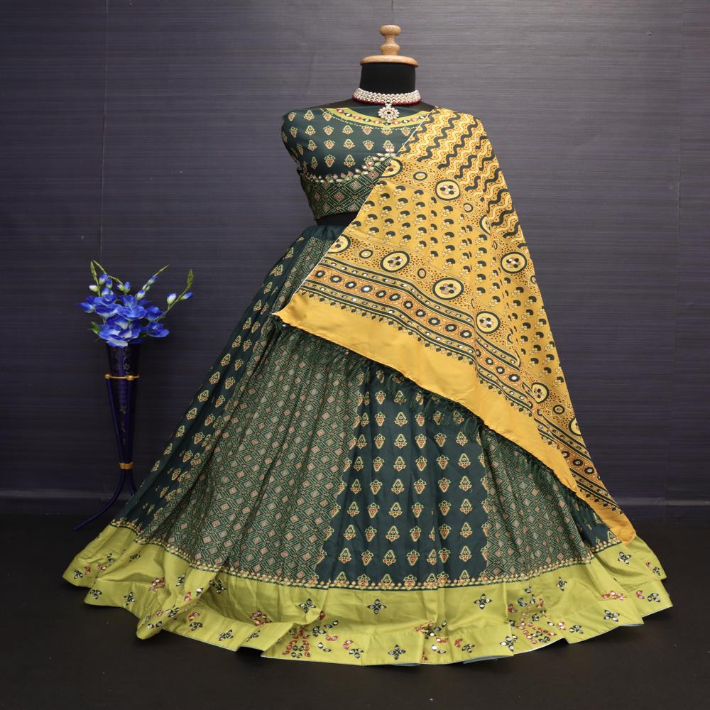 Digital Print Muslin Cotton Lehenga Choli