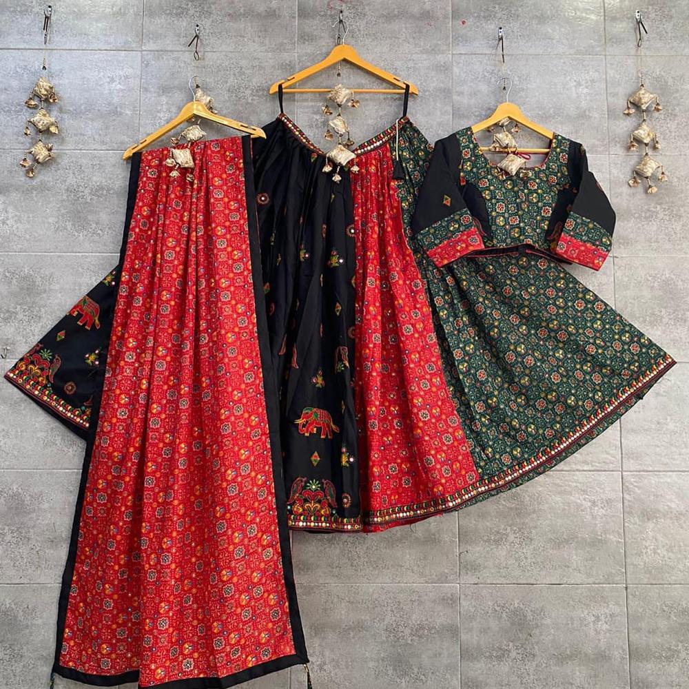 Digital Print Muslin Cotton Lehenga Choli