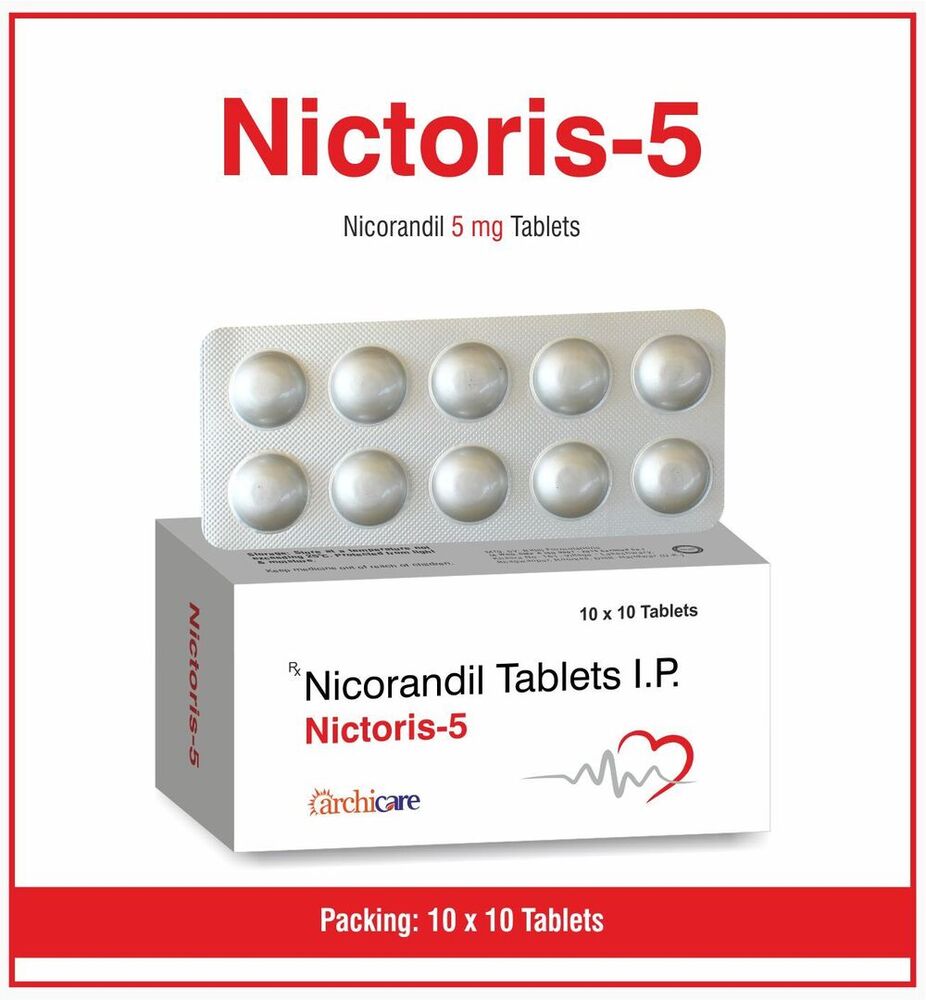NICTORIS-5 TABLETS - Nicorandil , 5mg Dosage, Targeted Myocardial Ischemia Treatment, Supports Coronary Circulation