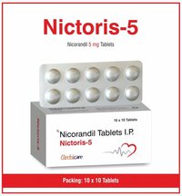 Nictoris-5 Tablets - Nicorandil , 5mg Dosage, Targeted Myocardial Ischemia Treatment, Supports Coronary Circulation