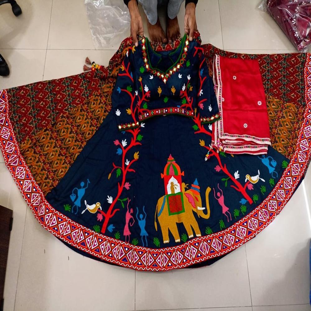 Digital Print Muslin Cotton Lehenga Choli