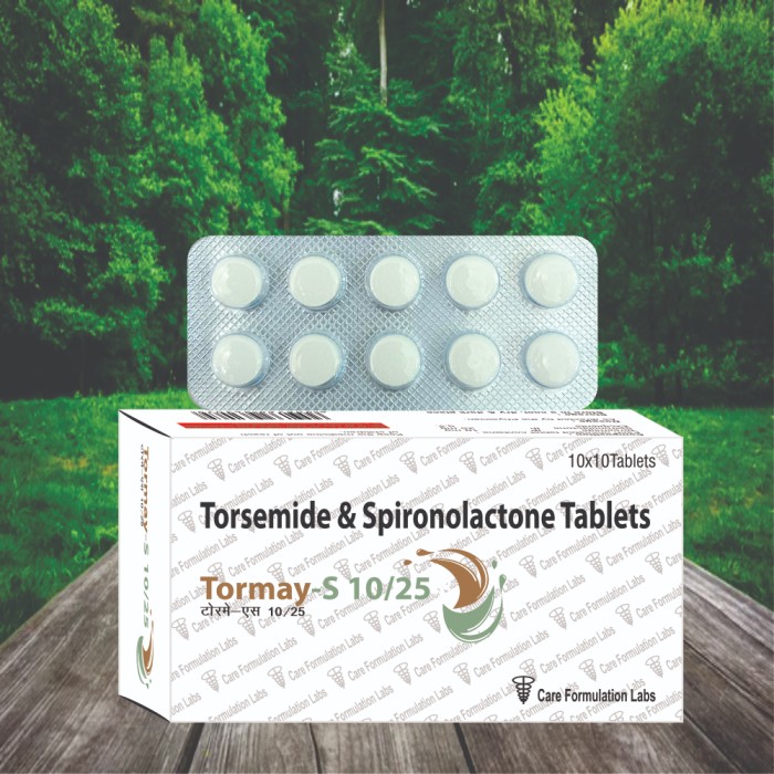 Torsemide IP 10mg. + Spironolactone IP 25mg.