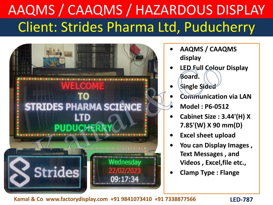 Led Hazardous Pollution Display Board