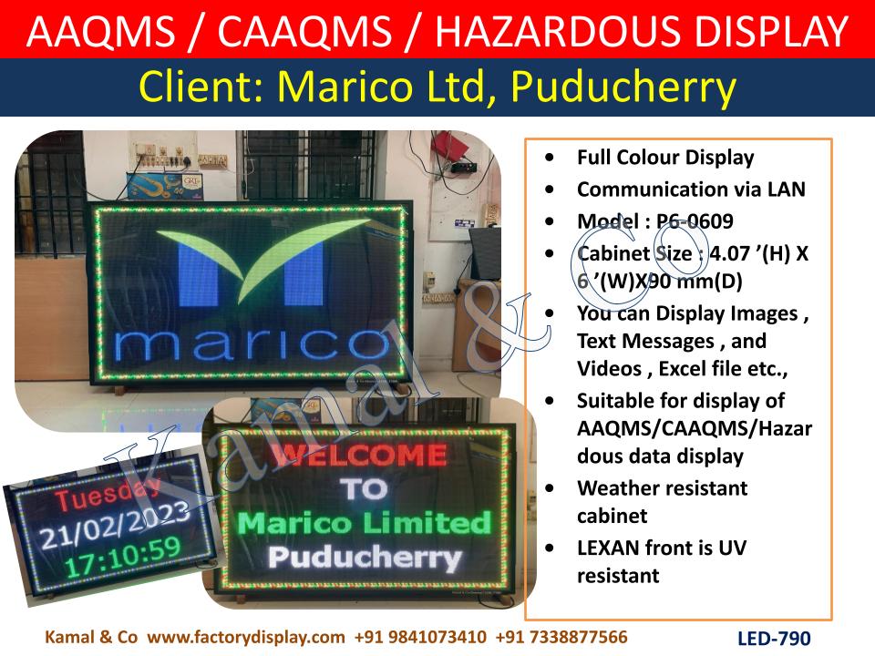 Led Hazardous Pollution Display Board