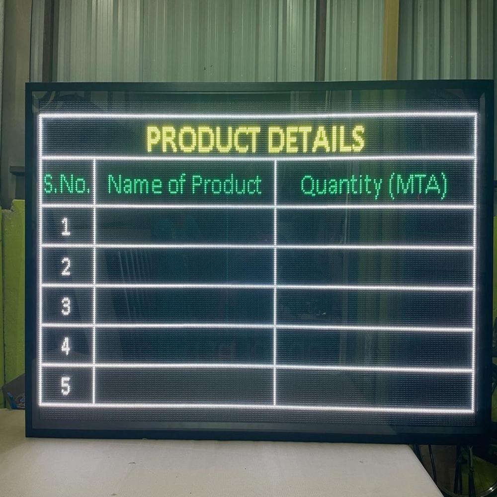 Led Industrial Hazardous Pollution Display Board - Brightness: 46080 Lumens