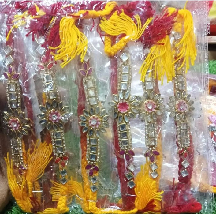 Handmade Fancy Rakhi - Color: Multicolor