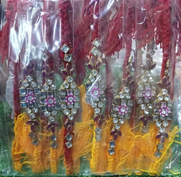 Attractive Fancy Rakhi - Color: Red & Yellow