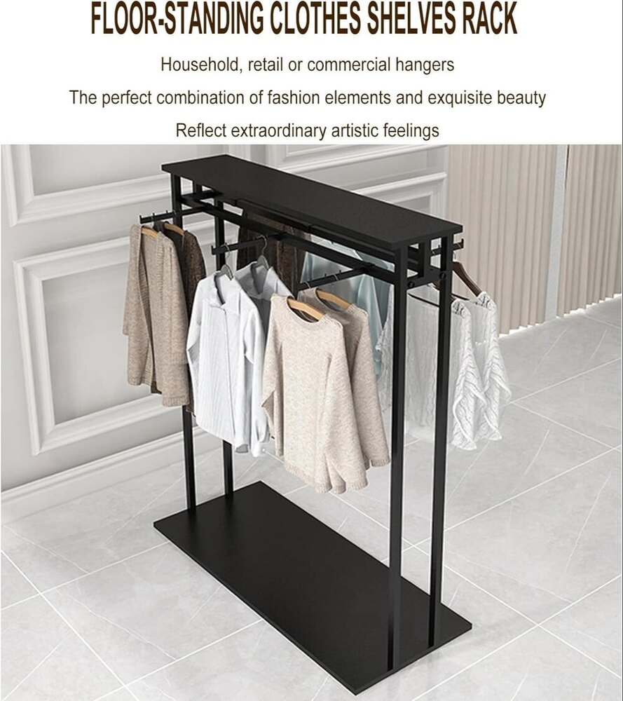 Clothing Store Garment Rack Clothing Rack, Floor-Standing Hanging Rods Hangers Clothes Shelves