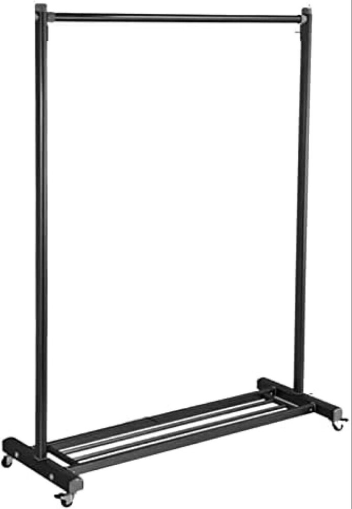 Garment Rack Aluminum Alloy Clothing Rack On Wheels, Heavy Duty Clothes Rail with Shelves