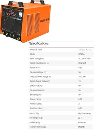 Ralli Wolf Welding Machine TIG SERIES (RT20A)