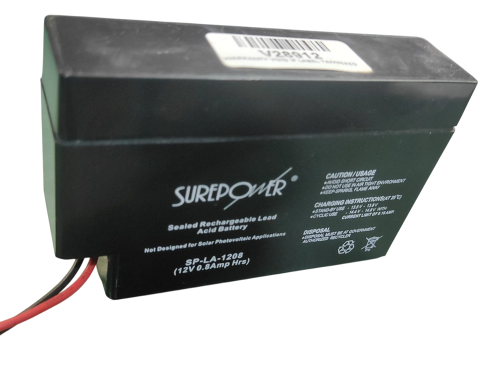 Surepower 12V, 0.8AH Sealed Lead Acid Battery, SP-LA-1208