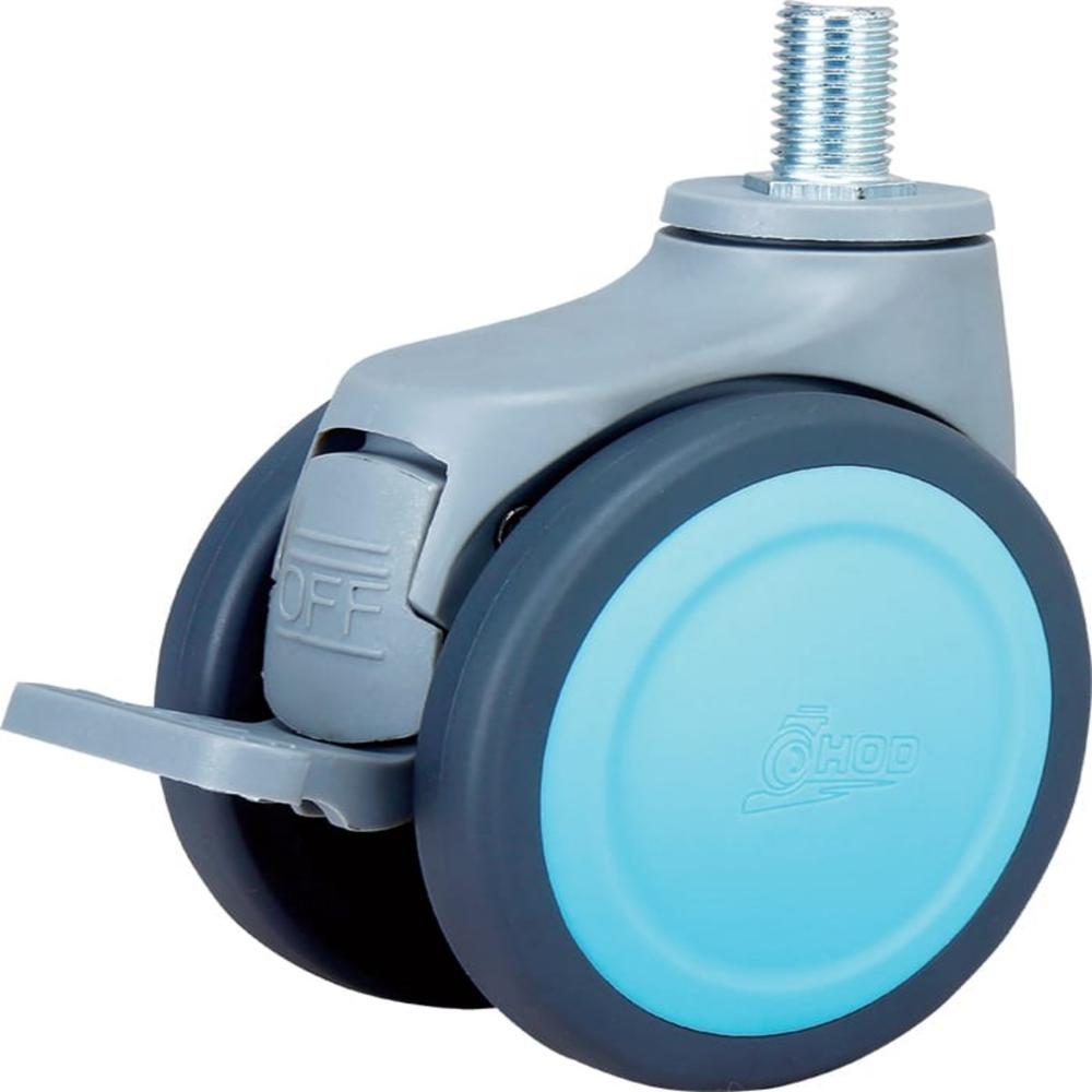 Chair Caster Wheels - Nylon 2x1.5 Inch Black | 100-500kg Load Capacity Powder Coated Finish Ideal For Trolleys And Carts