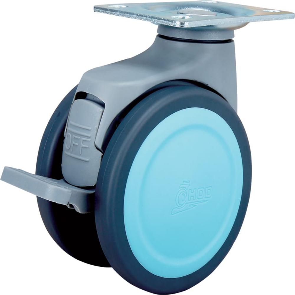 Chair Caster Wheels - Nylon 2x1.5 Inch Black | 100-500kg Load Capacity Powder Coated Finish Ideal For Trolleys And Carts