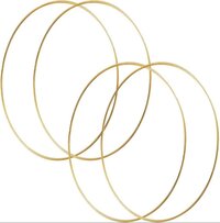 4 Pcs 19 Inch Metal Hoop Floral Wreath Macrame Gold Lagre Craft Rings for Making Wedding Wreath