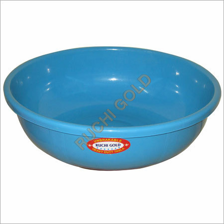 Plastic Tasla - Premium Quality Plastic, Available in Small, Medium & Large Sizes, Blue Color - Resistant to Dent, Chip and Impact, Anti-Slip Base Finish, Compact and Portable, Superior Strength