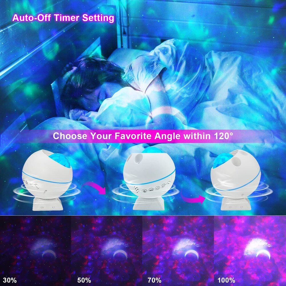 Ocean Nebula Star Projector Night Light - Color: Multicolor