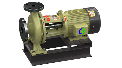 Industrial Duplex Steel Monoblock Pumps - Color: Green & Black