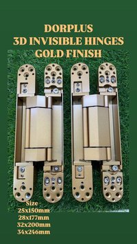 Dorplus 3d Invisible Hinges Gold Finish