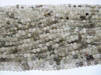 Natural Genuine Black Rutilated Round Plain Smooth 5 mm Beads