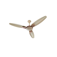 Lotus Ivory Ceiling Fan - 50W, 3 Blades | 100% Pure Copper Winding, Low Power Consumption, Rich Exotic Look, High-Speed Performance, Double Ball Bearing, 24-Month Warranty