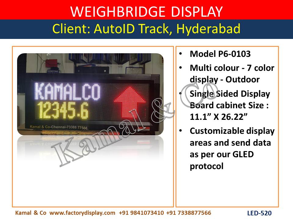 Led Modbus Slave Display Board